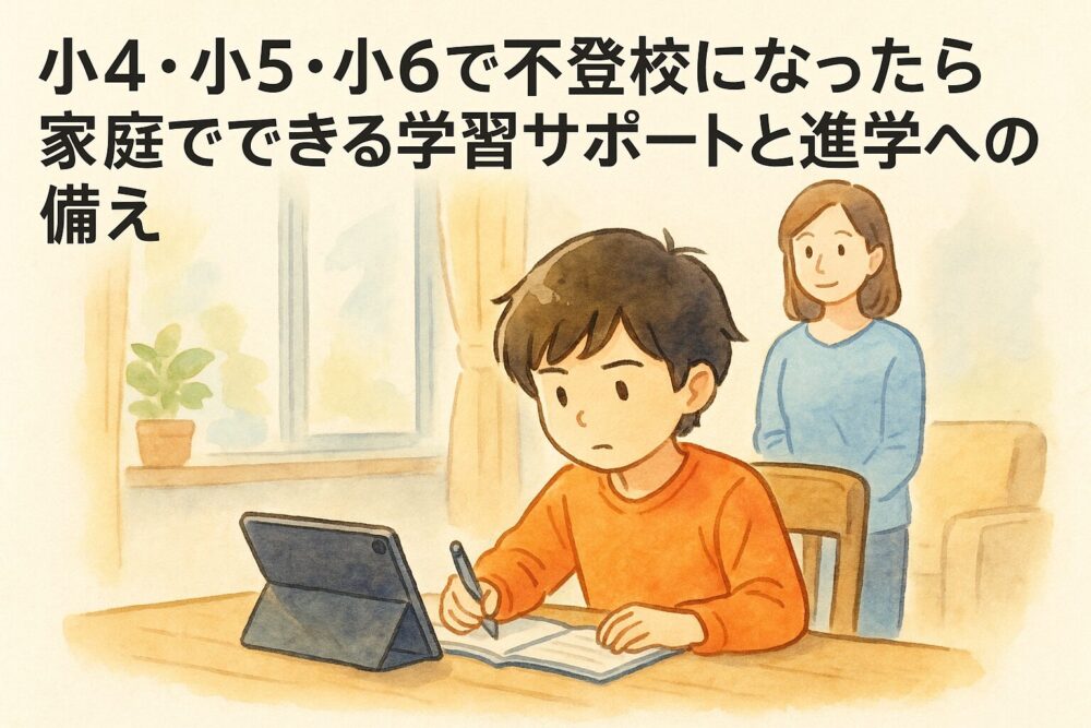 家でオンライン学習をする子供