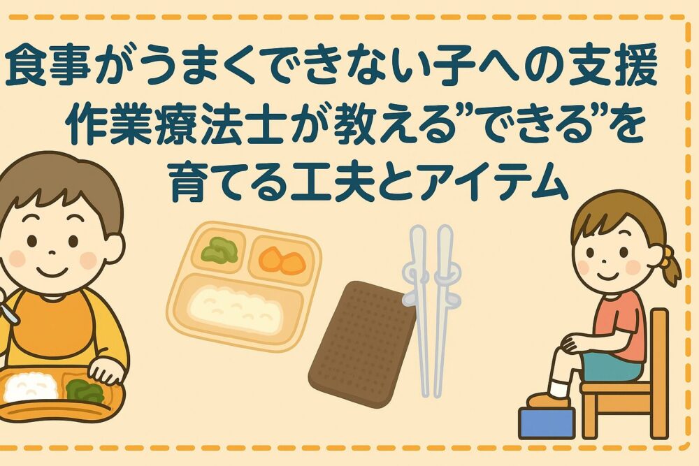 食事がうまくできない子への支援 出来るを育てる工夫とアイテム