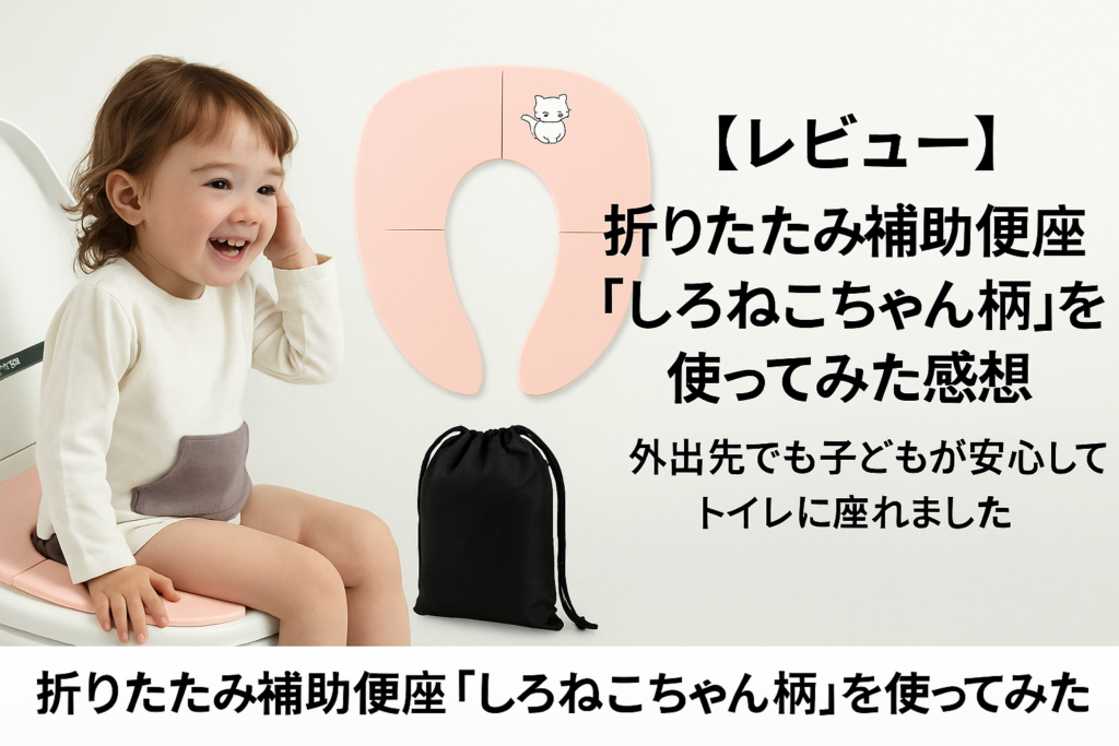 補助便座に座る子供