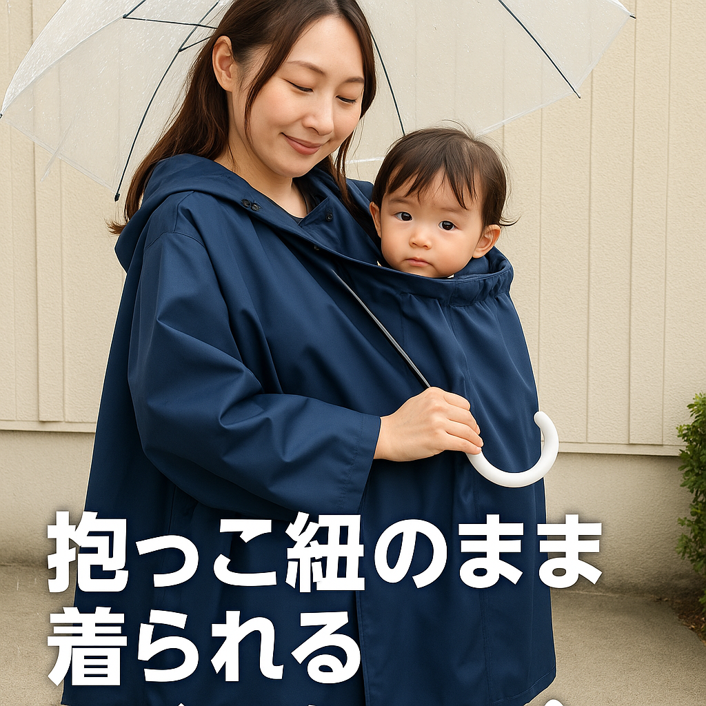 抱っこのまま着られるレインウェア